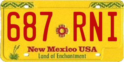 NM license plate 687RNI