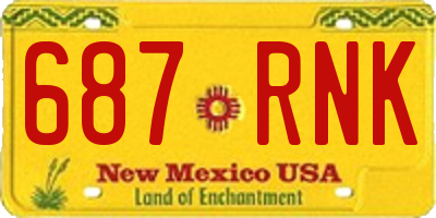 NM license plate 687RNK