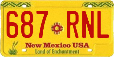 NM license plate 687RNL