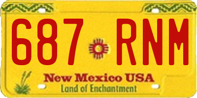 NM license plate 687RNM