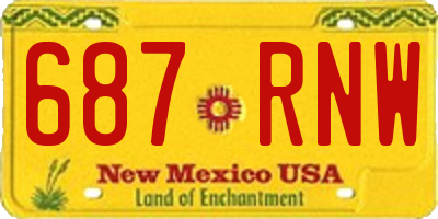 NM license plate 687RNW