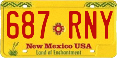 NM license plate 687RNY