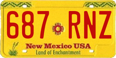 NM license plate 687RNZ