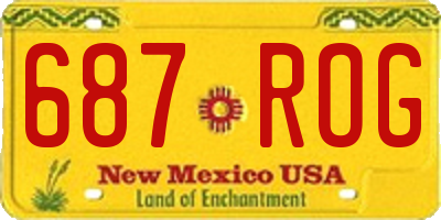 NM license plate 687ROG