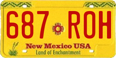 NM license plate 687ROH