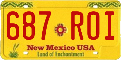 NM license plate 687ROI