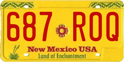 NM license plate 687ROQ