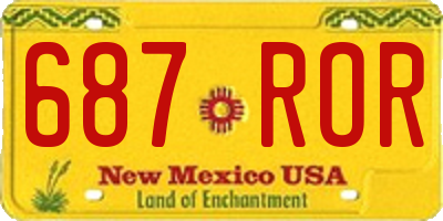 NM license plate 687ROR