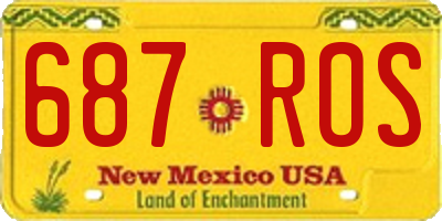 NM license plate 687ROS