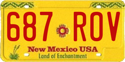 NM license plate 687ROV