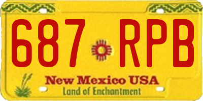 NM license plate 687RPB