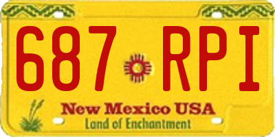 NM license plate 687RPI