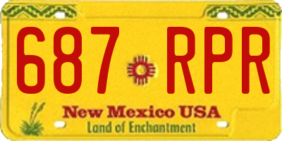 NM license plate 687RPR