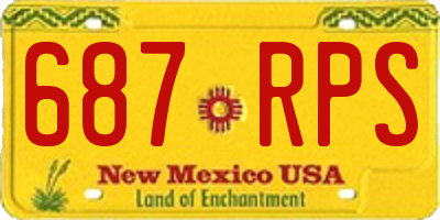 NM license plate 687RPS