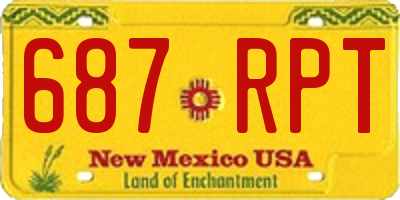 NM license plate 687RPT