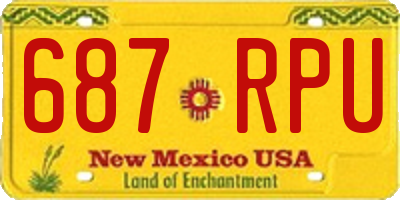 NM license plate 687RPU