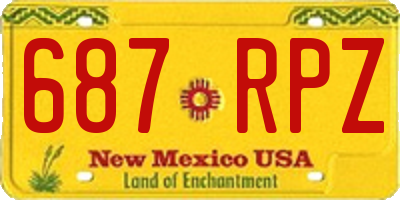 NM license plate 687RPZ