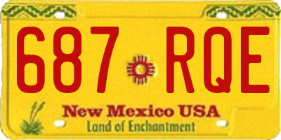 NM license plate 687RQE