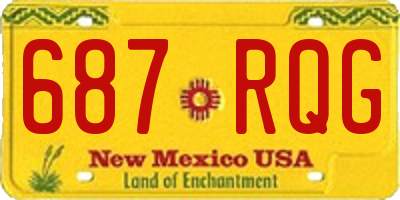 NM license plate 687RQG