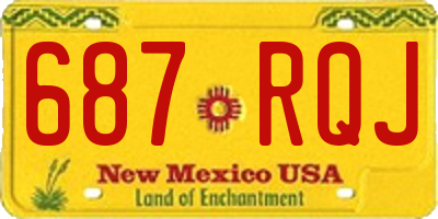 NM license plate 687RQJ