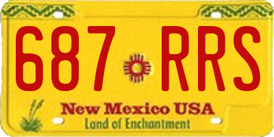 NM license plate 687RRS