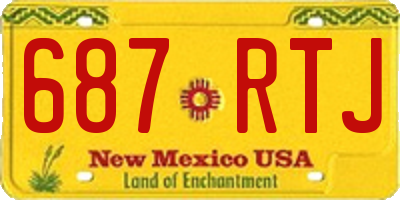 NM license plate 687RTJ