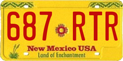 NM license plate 687RTR