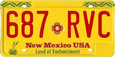 NM license plate 687RVC