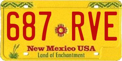 NM license plate 687RVE