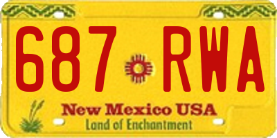 NM license plate 687RWA