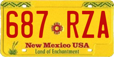 NM license plate 687RZA