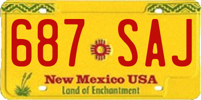 NM license plate 687SAJ