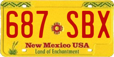 NM license plate 687SBX