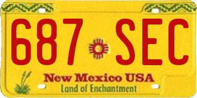 NM license plate 687SEC