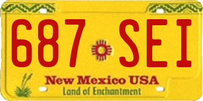 NM license plate 687SEI