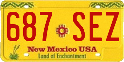 NM license plate 687SEZ