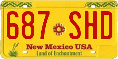 NM license plate 687SHD