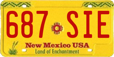 NM license plate 687SIE