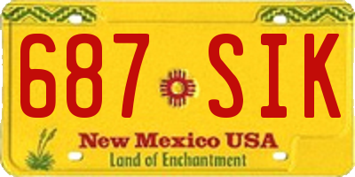 NM license plate 687SIK