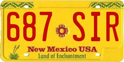 NM license plate 687SIR