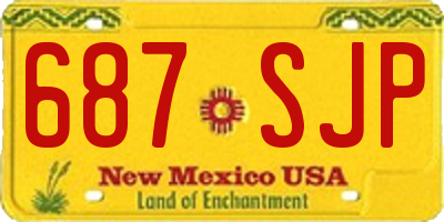 NM license plate 687SJP