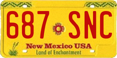 NM license plate 687SNC