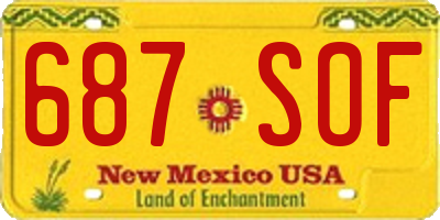 NM license plate 687SOF