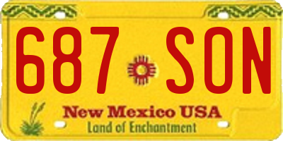 NM license plate 687SON