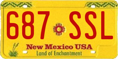 NM license plate 687SSL