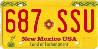 NM license plate 687SSU