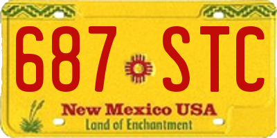 NM license plate 687STC