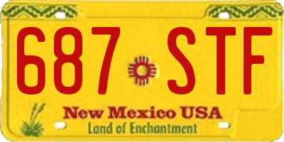 NM license plate 687STF