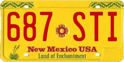 NM license plate 687STI