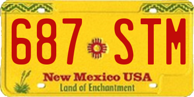 NM license plate 687STM